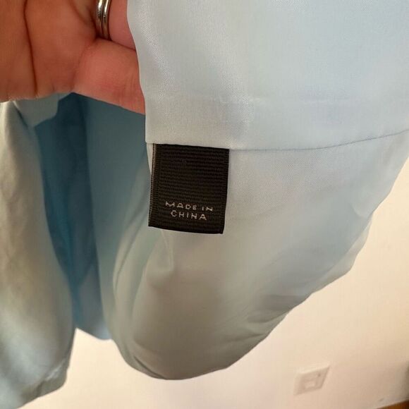 J. Crew Women’s Light Blue Double Breasted Four Button Notched Collar Blazer - Picture 7 of 7